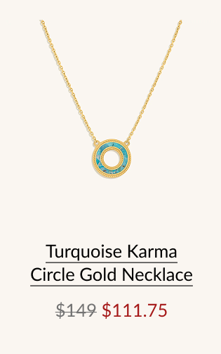 Turquoise Karma Circle Necklace