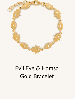 Evil Eye & Hamsa Gold Bracelet
