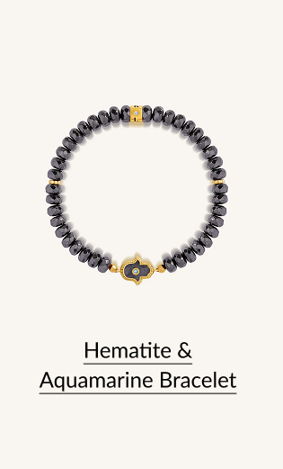 Hematite & Aquamarine Bracelet