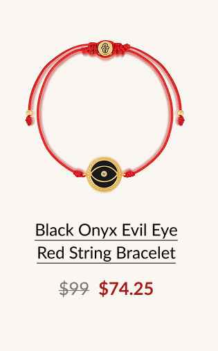 Black Onyx Evil Eye Red String Bracelet