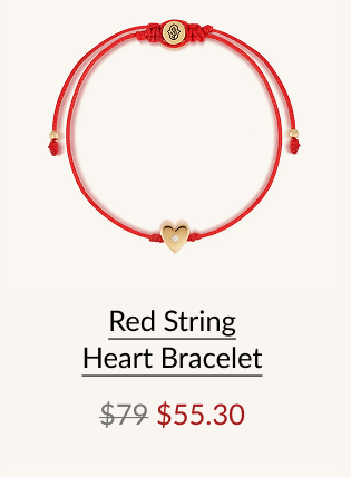 Red String Heart Bracelet