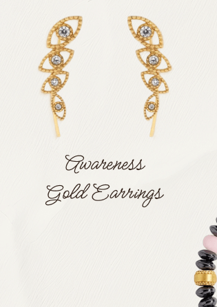 Awareness Gold Earrings