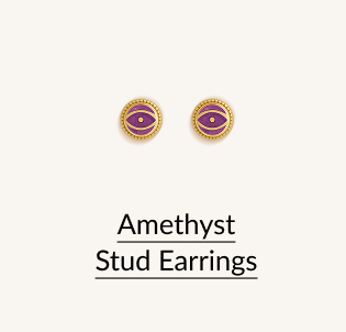 Amethyst Stud Earrings