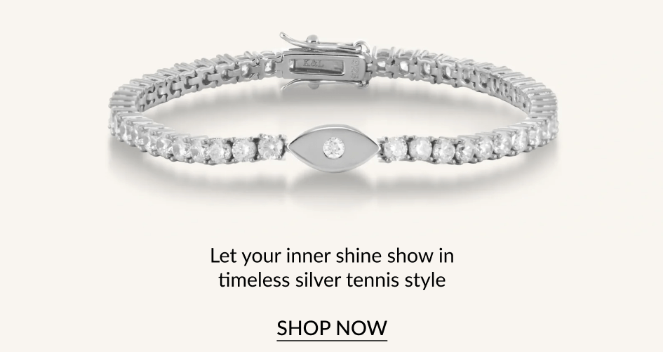 Let your inner shine show in timeless silver tennis style
