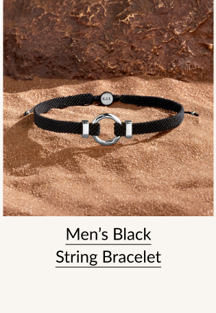 Men's Black String Bracelet