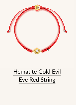 Hematite Gold Evil Eye Red String