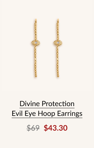 Divine Protection Evil Eye Hoop Earrings