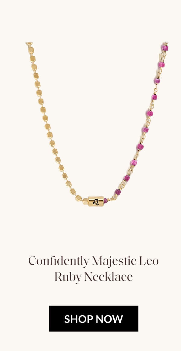 Confidently Majestic Leo Ruby Necklace