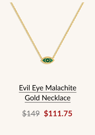 Evil Eye Malachite Gold Necklace