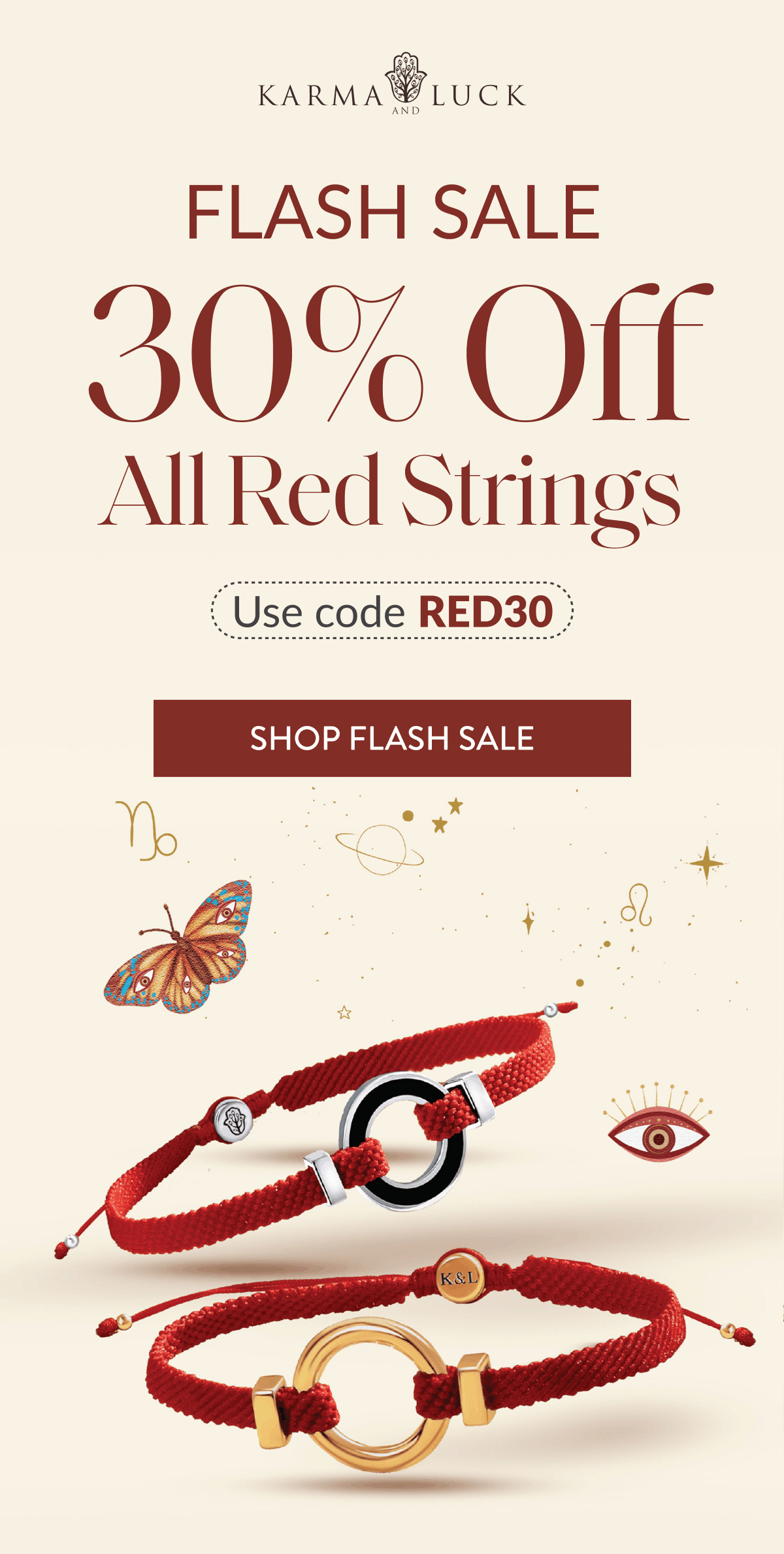 30% OFF RED STRINGS 