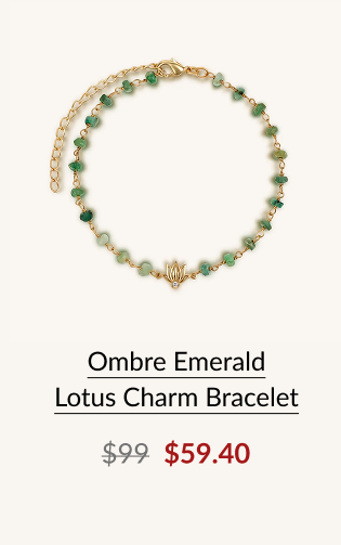 Lotus Emerald Bracelet