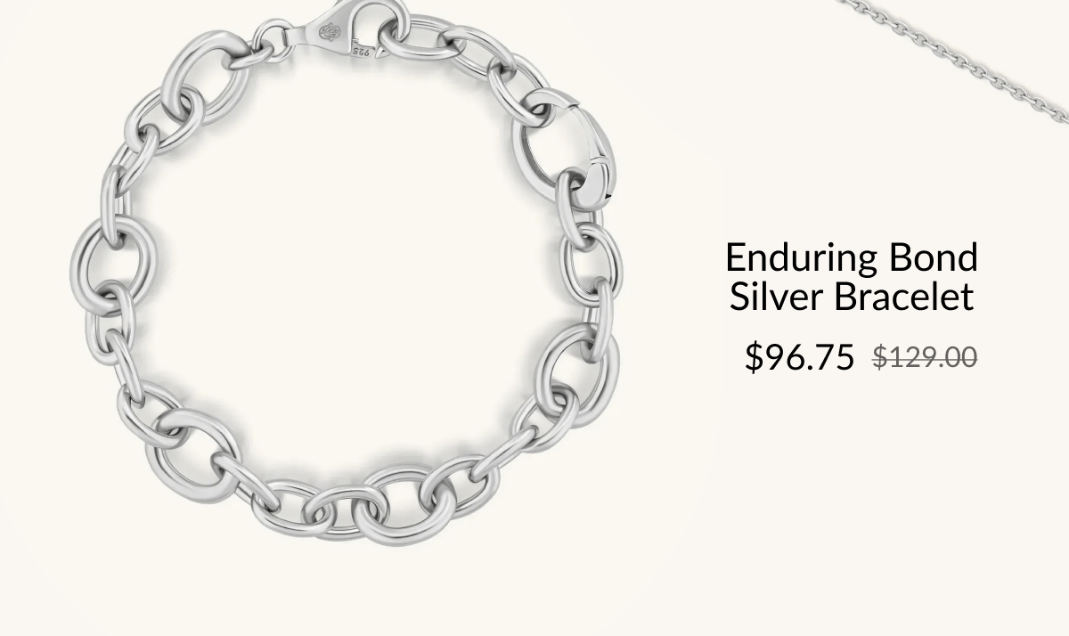 Enduring Bond Silver Bracelet $96.75