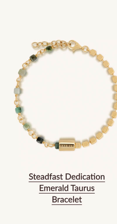 Steadfast Dedication Emerald Taurus Bracelet