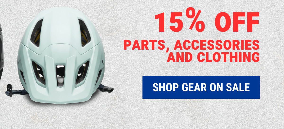 15% Off Parts, Accessories and Clothing