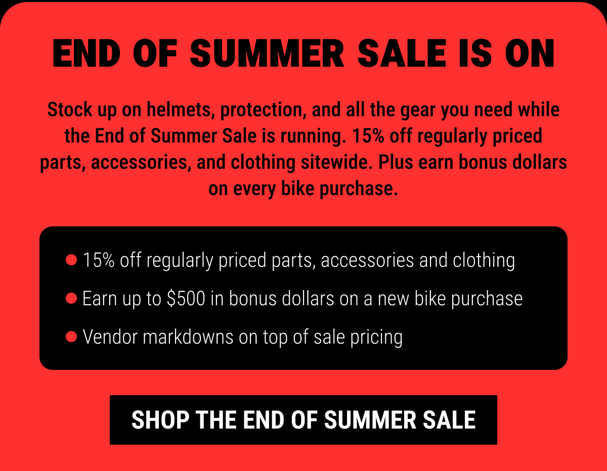 End of Summer Sale Is On
