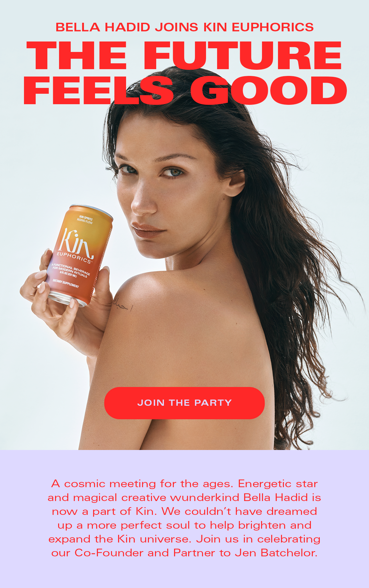 Bella Hadid joins Kin Euphorics