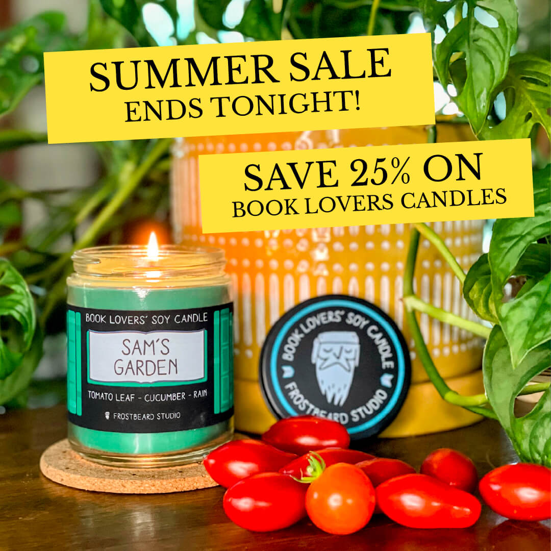 Frostbeard Summer Sale - 25% off Book Lovers' Candles - July 18 to July 22, 2025