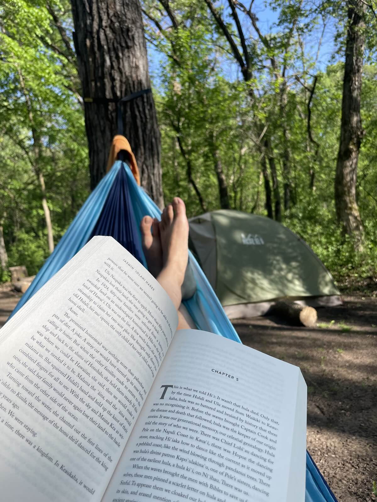 summer-time reading in the hammock