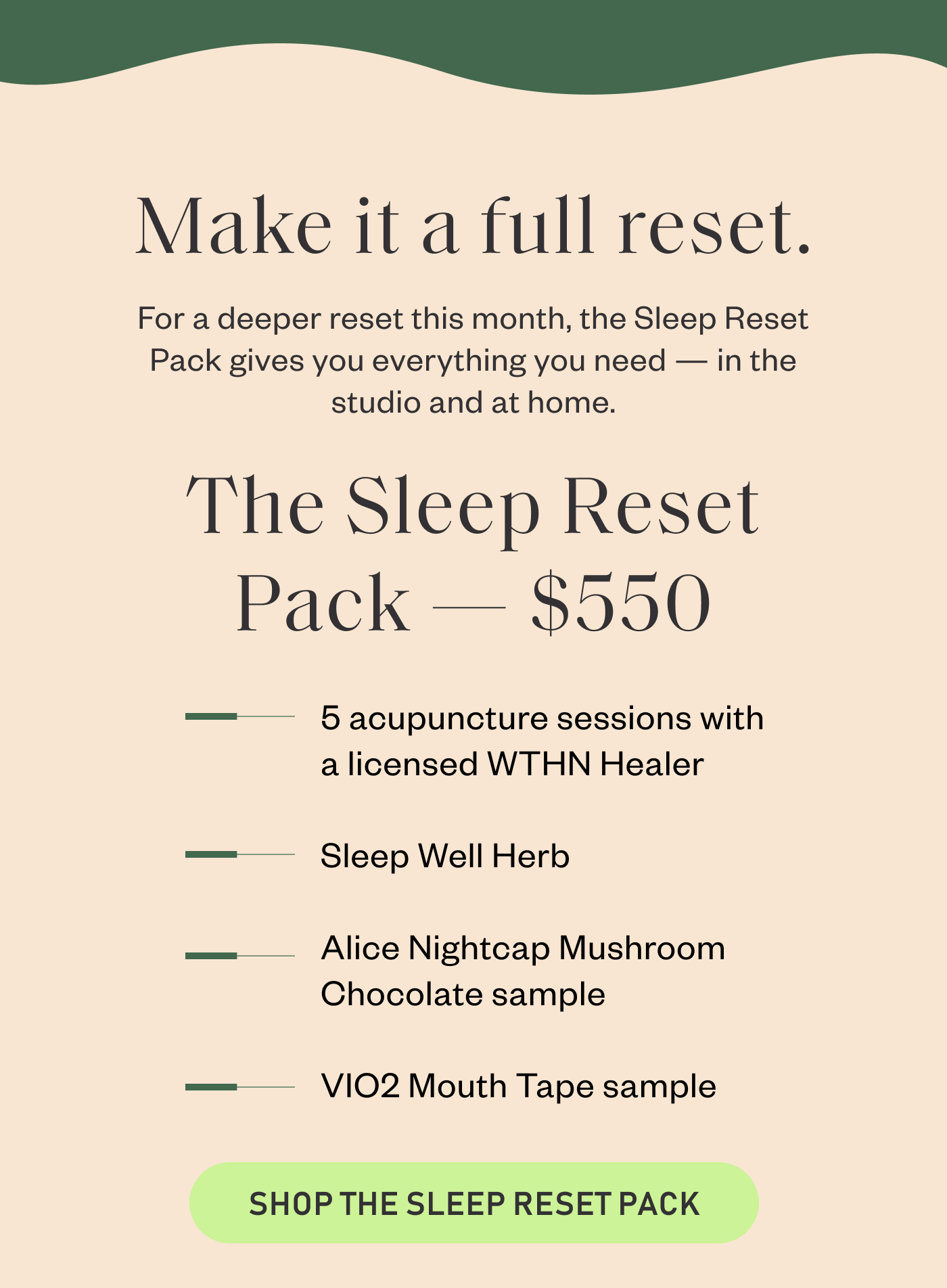 Shop the sleep reset pack