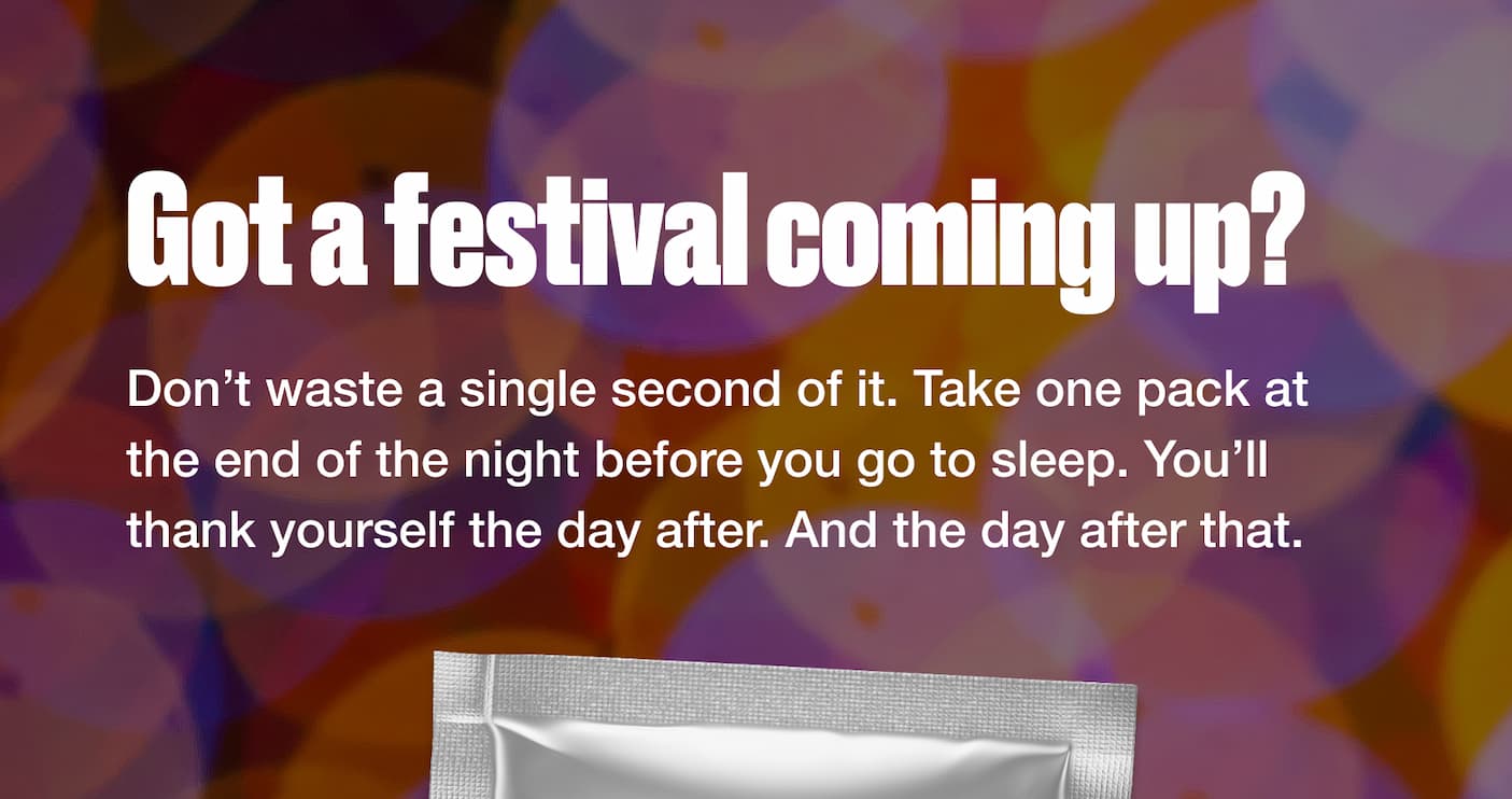Peak festival season is officially here ESPER SPE August is a crazy month for festivals. If you and your mates are heading off to any of them, make sure the whole crew is prepared. Festival weekends are all about stamina - don't be the one missing out on all the fun by day three.