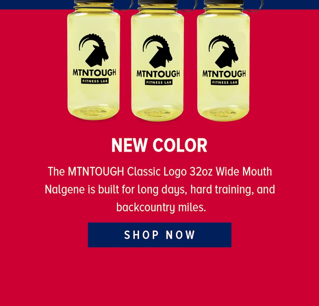 The MTNTOUGH Classic Logo 32oz Wide Mouth Nalgene is built for long days, hard training, and backcountry miles. 