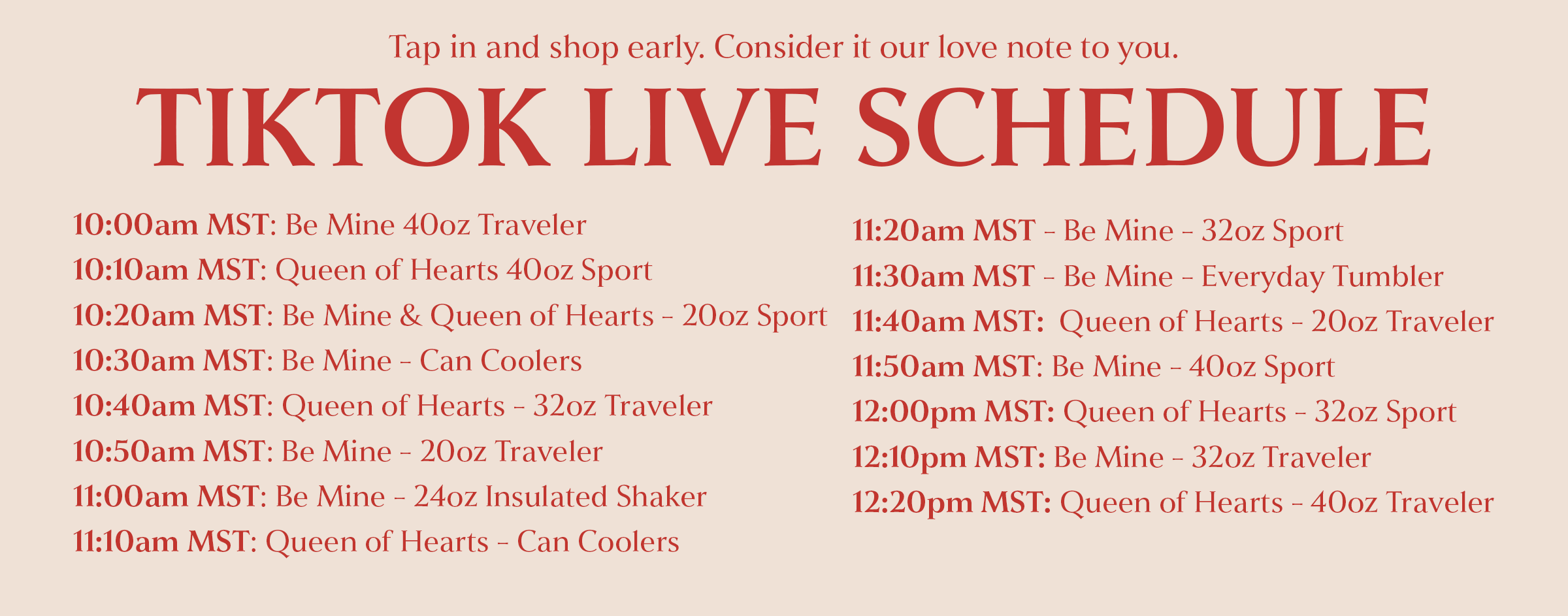 Shop Be Mine and Queen of Hearts Early On TikTok