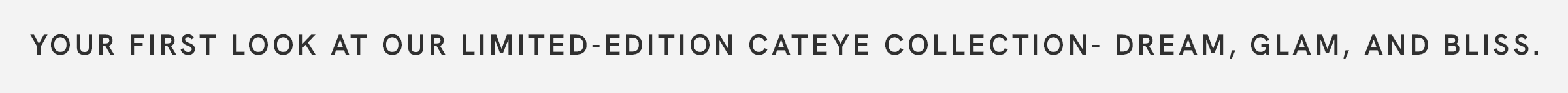 Cateye Collection Dropping November 27th at 9 am pst