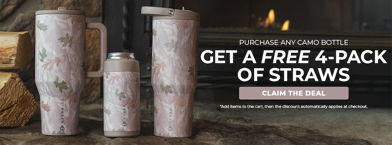 Purchase A Camo Bottle, Get a Free 4-Pack of Straws