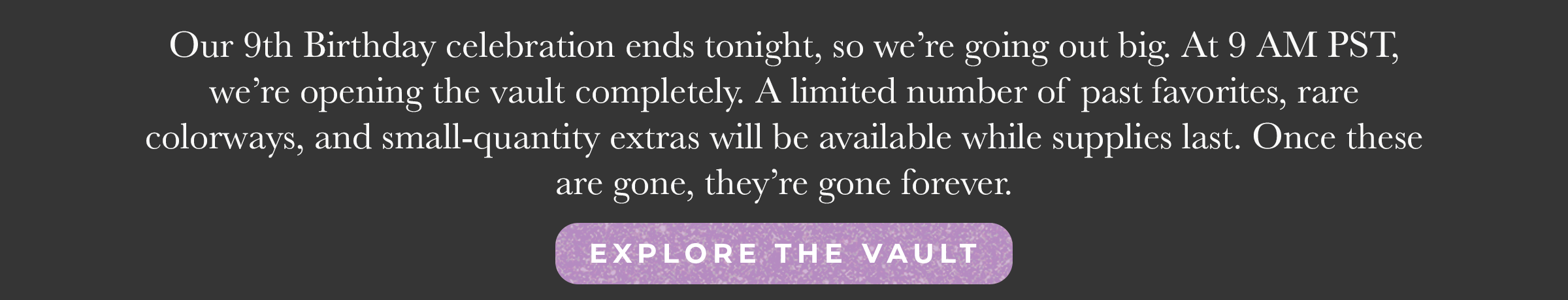 Final chance to save 20-50% off sitewide.