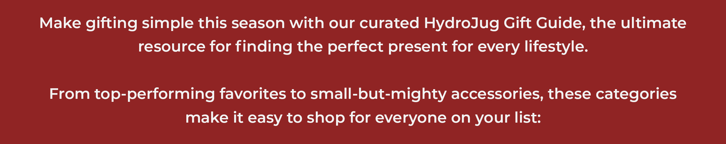 Shop the 2025 HydroJug Gift Guide