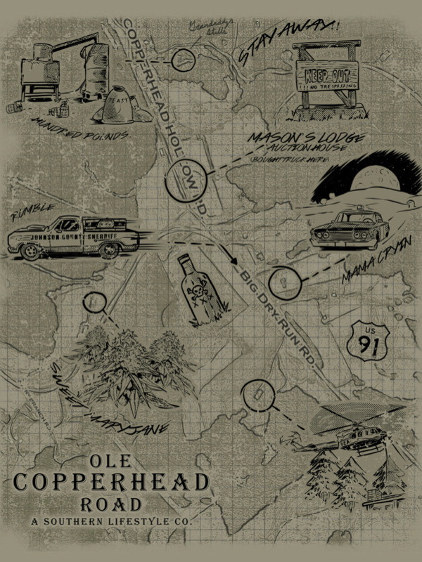 "Copperhead Road" song = Moonshining design! A Southern Lifestyle Company