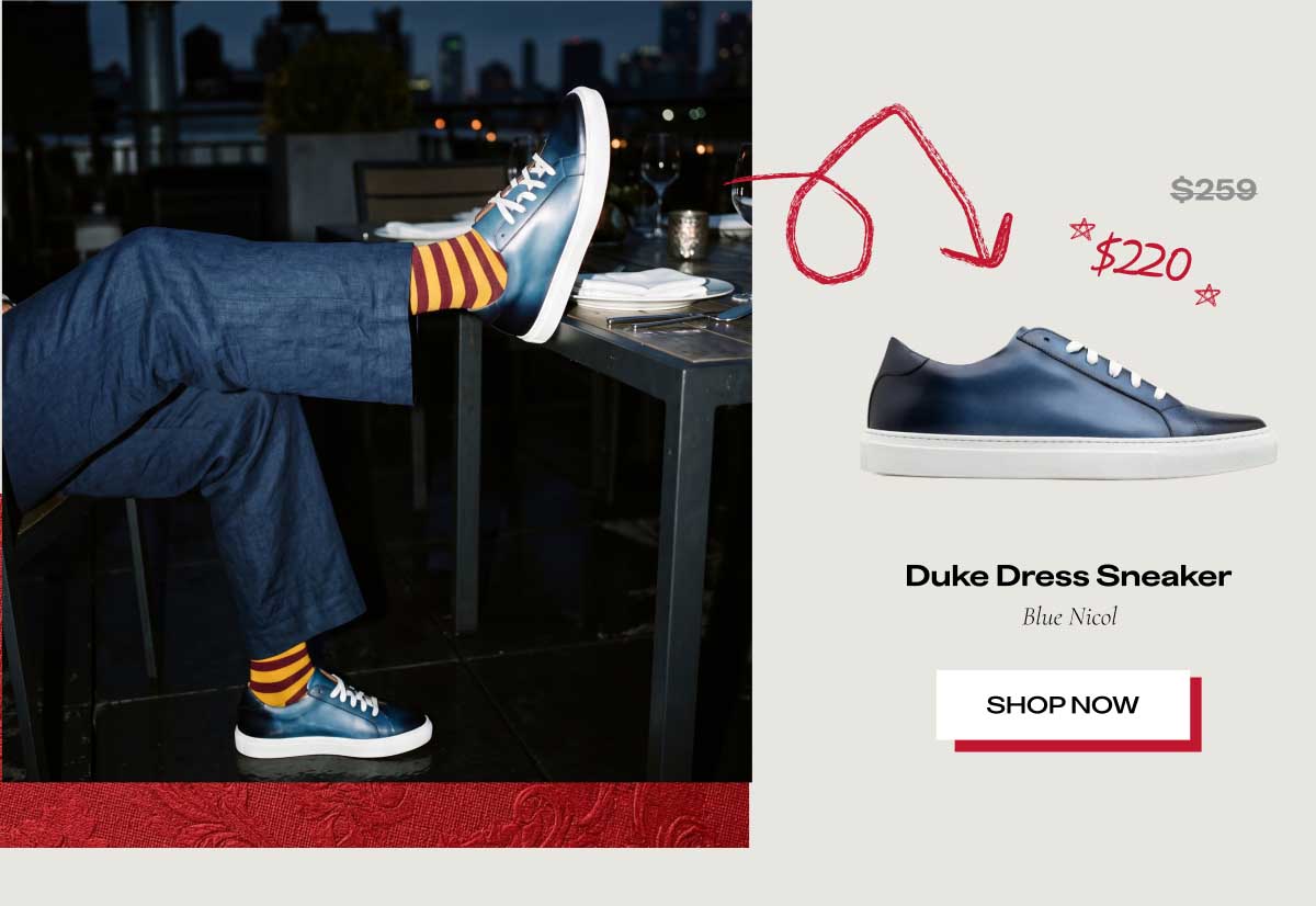 ~~$259~~ $220 Duke Dress Sneaker Blue Navy [SHOP NOW]
