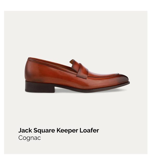 Jack Square Keeper Loafer in Cognac