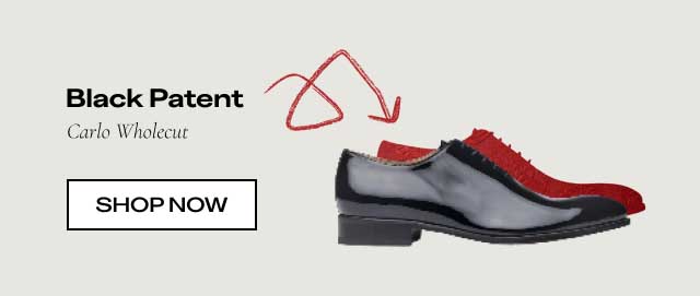 Black Patent Carlo Wholecut [SHOP NOW]