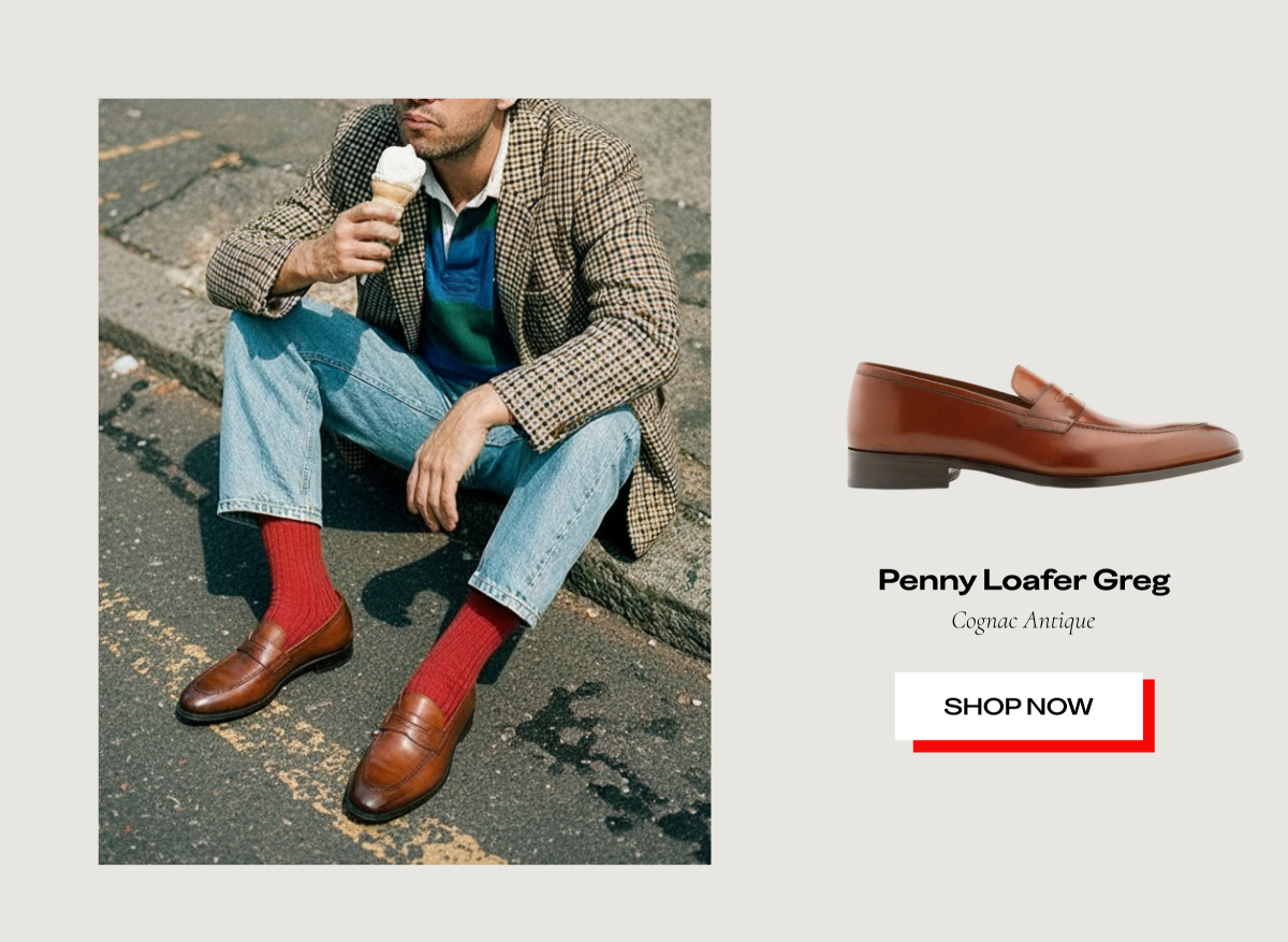 Penny Loafer Cognac Antique | Ace Marks