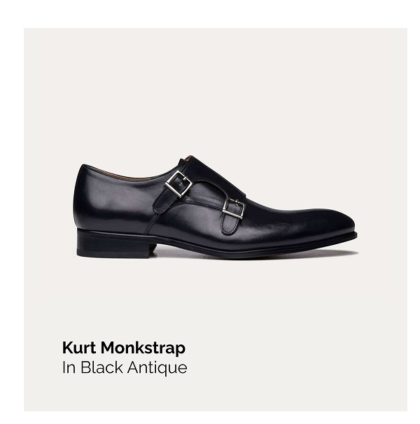 Kurt Monkstrap Black Antique