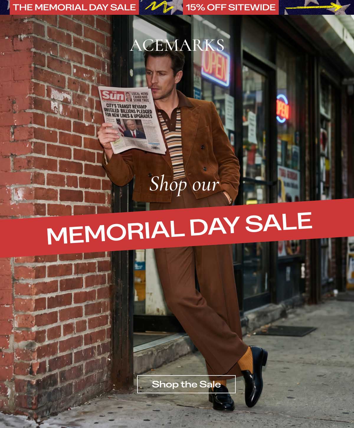 THE MEMORIAL DAY SALE | 15% OFF SITEWIDE ACEMARKS  Shop our MEMORIAL DAY SALE [Shop the Sale]