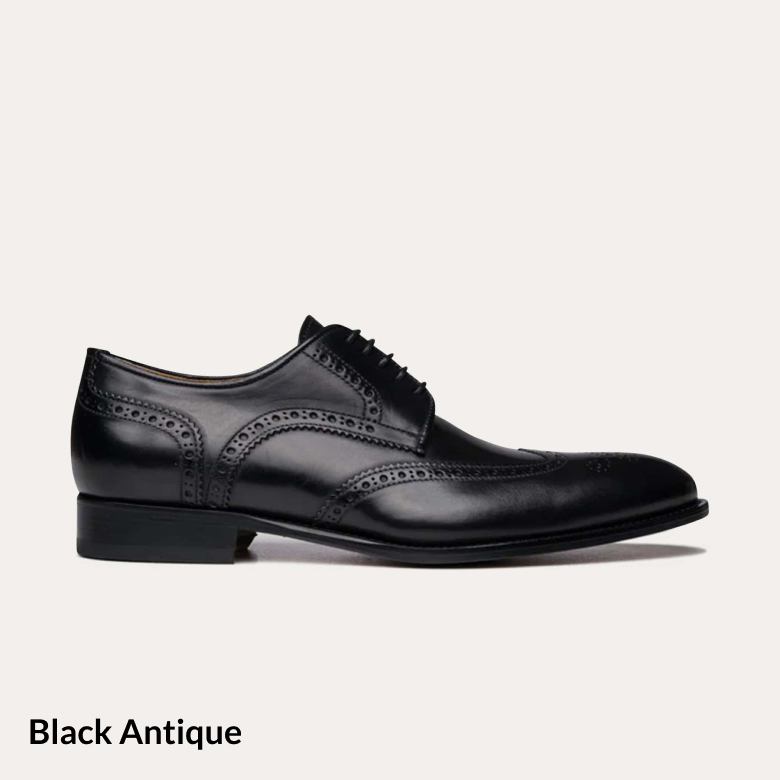 Vincent Wingtip in Black Antique