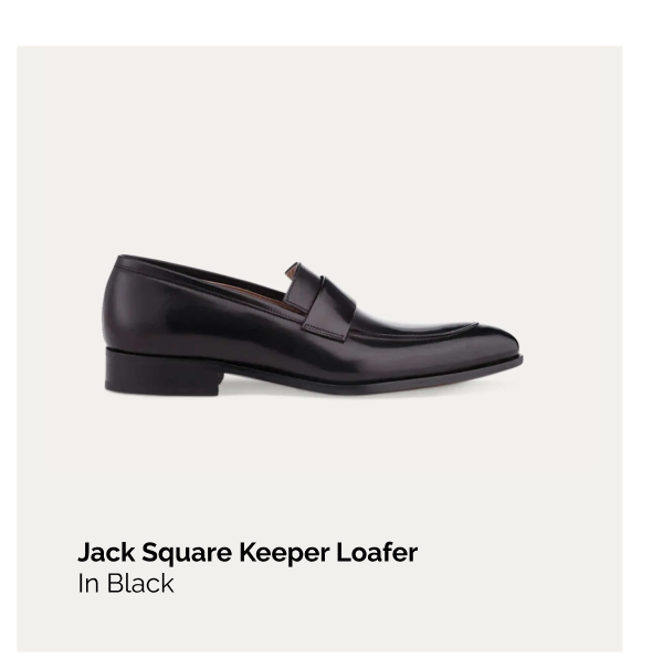Jack Square Keeper Loafer in Black