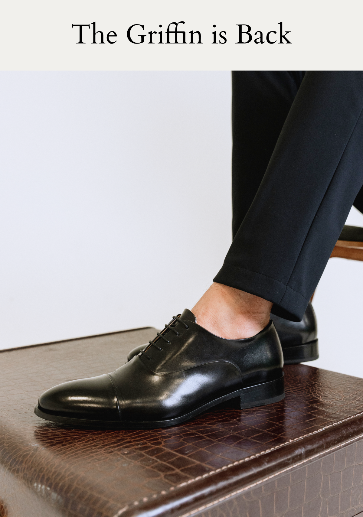 Cap Toe Oxford Black Antique