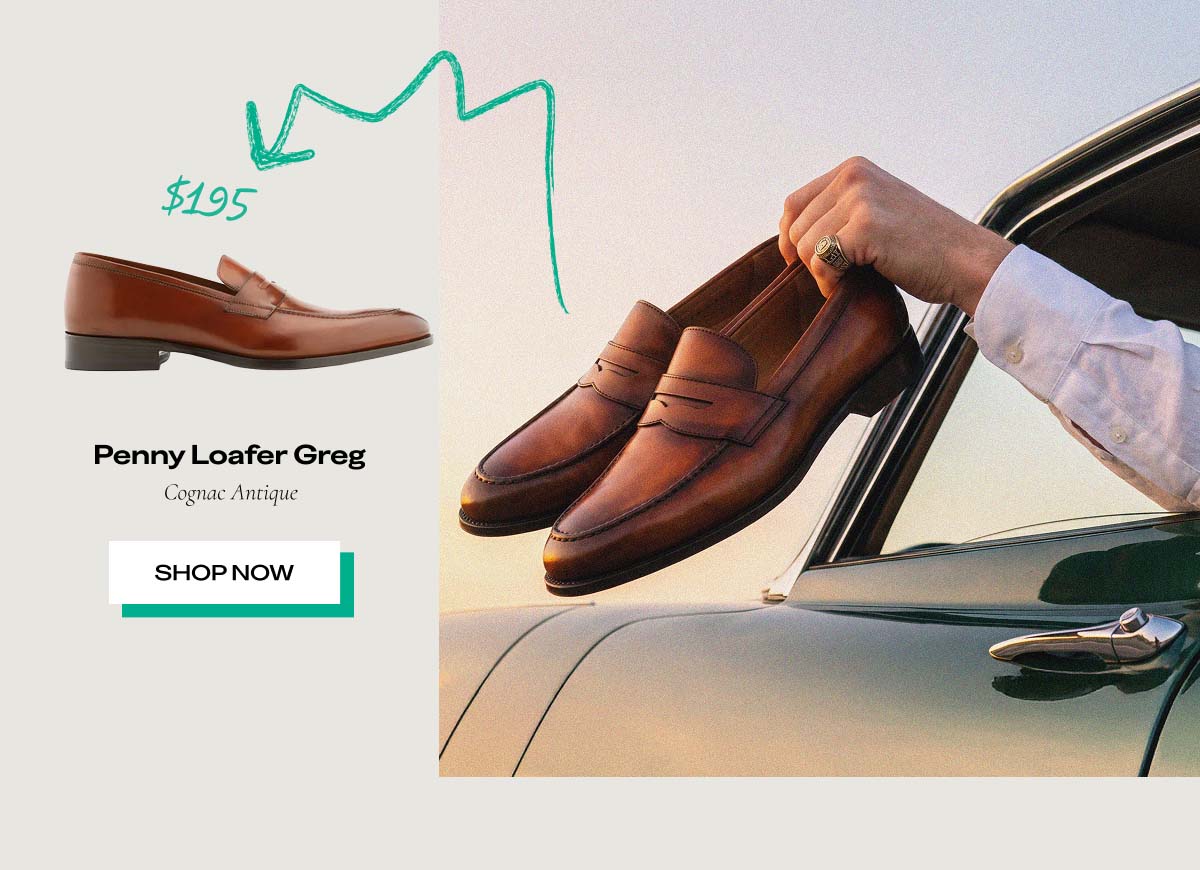$195 Penny Loafer Greg &nbsp;Cognac Antique Shop Now