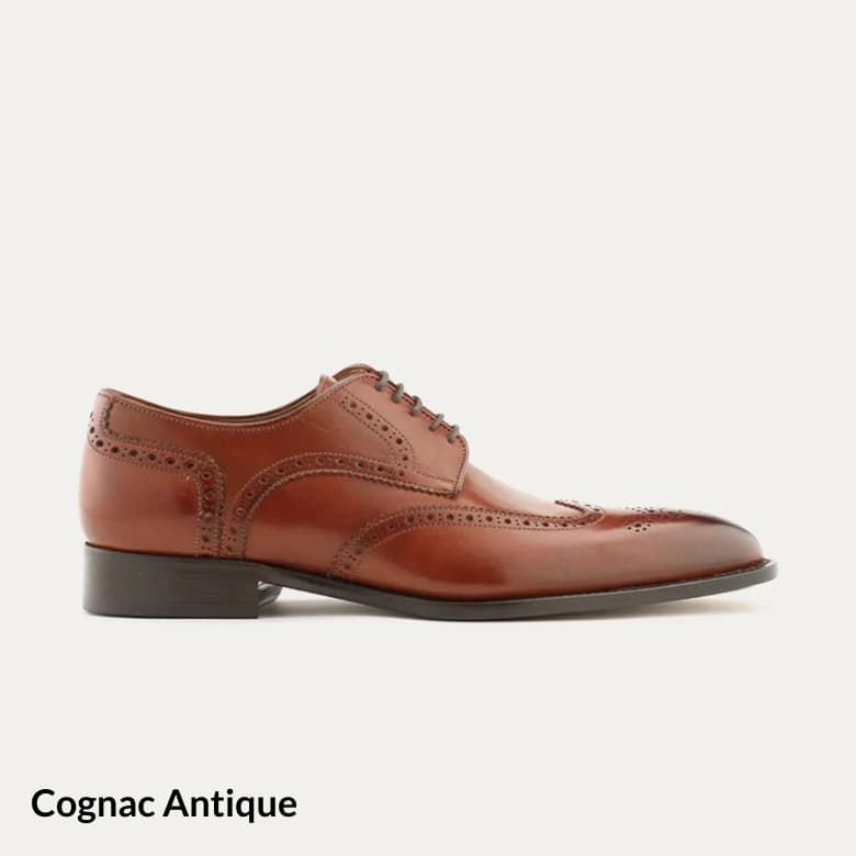 Vincent Wingtip in Cognac Antique