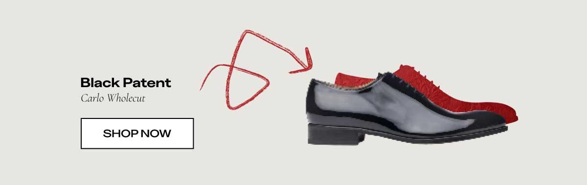 Black Patent  Carlo Wholecut  [SHOP NOW]