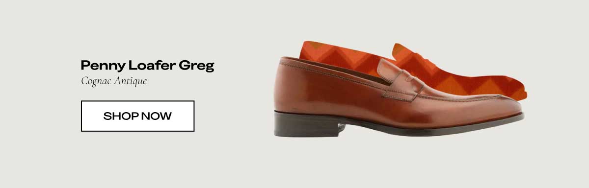Penny Loafer Greg (Cognac Antique) — [SHOP NOW]
