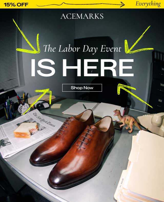 (Top Bar: 15% OFF Everything) ACE MARKS The Labor Day Event IS HERE [Shop Now]