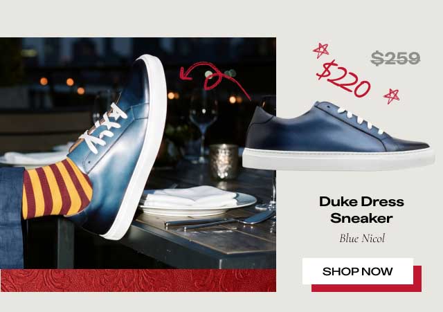 ~~$259~~ $220 Duke Dress Sneaker Blue Navy [SHOP NOW]