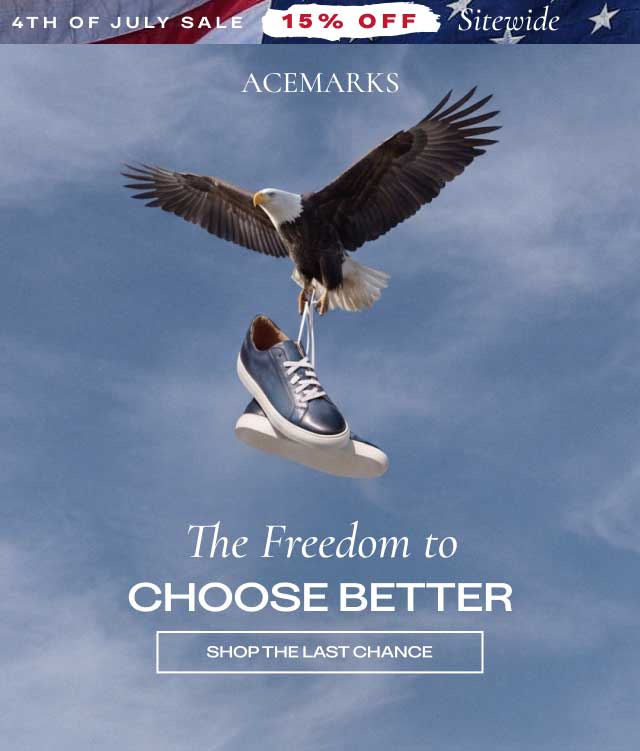 4TH OF JULY SALE | 15% OFF Sitewide ACE MARKS The Freedom to CHOOSE BETTER [SHOP THE LAST CHANCE]