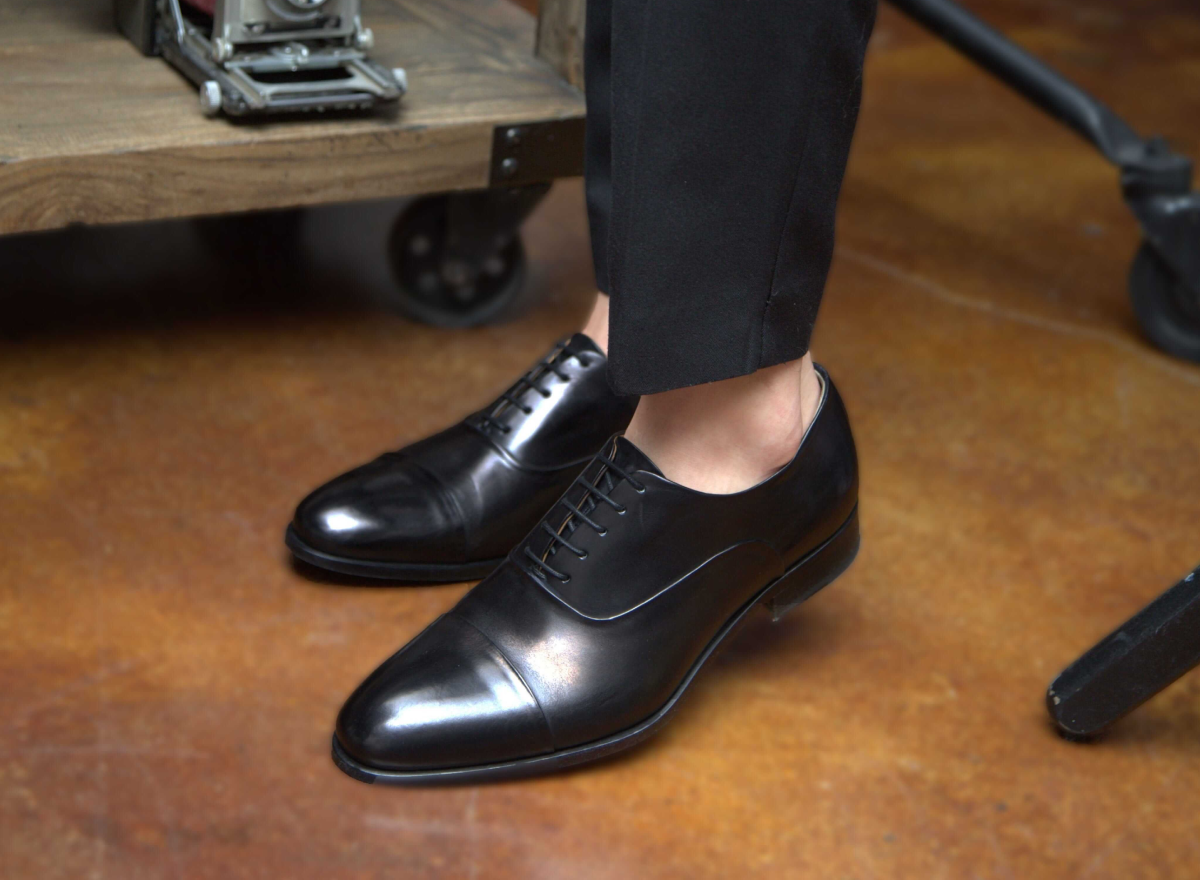 Cap Toe Oxford Black Antique