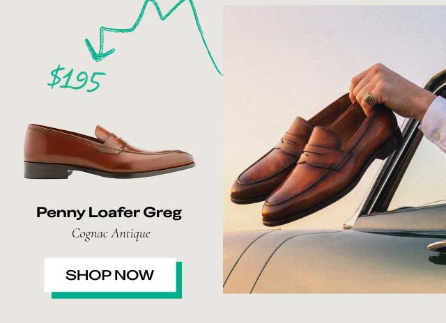 $195 Penny Loafer Greg Cognac Antique Shop Now