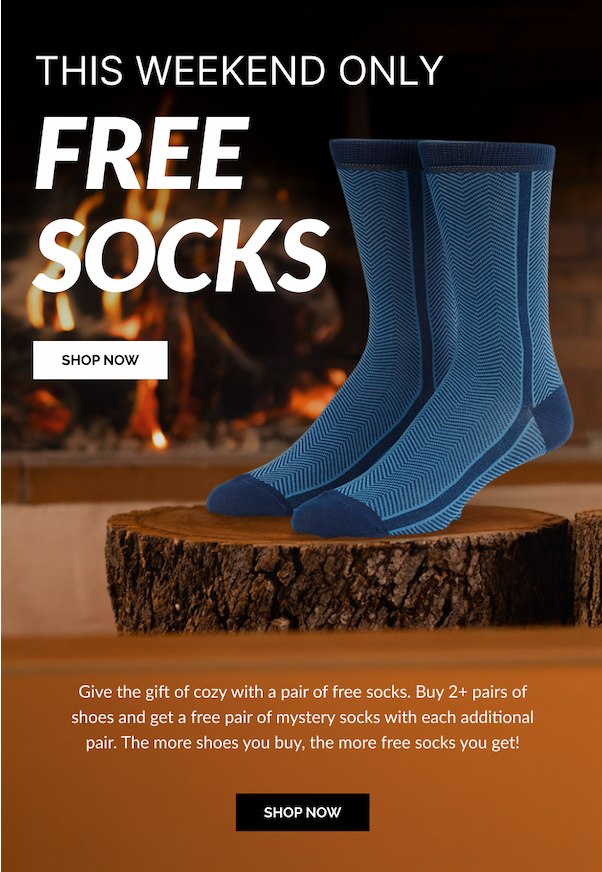 This Weekend Only | Free Socks | Shop Now